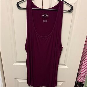 Torrid Super Soft Deep Burgundy Tank Top